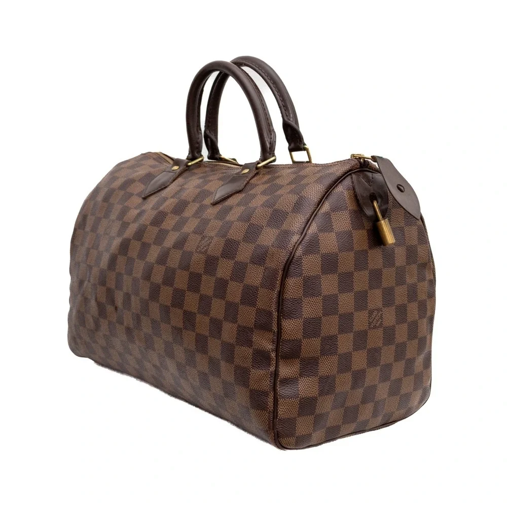 Louis Vuitton Speedy 30 Damier Ebene‎ Brown Handbag Boston Bag 2014 Made in USA